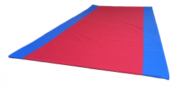 Gymnastický koberec  180 - červená/modrá